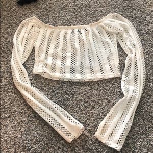 Off the shoulder caged top